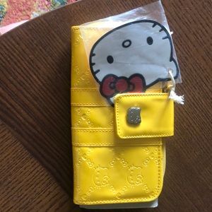 Yellow hello kitty large wallet